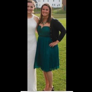 J crew teal bridesmaid dress